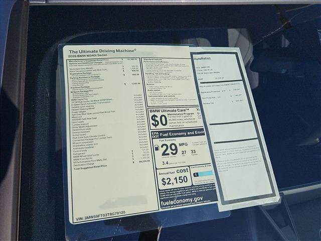 New 2026 BMW M340i w/ Premium Package RWD image 18