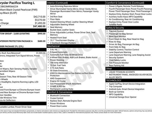 Used 2021 Chrysler Pacifica Touring-L AWD/4WD image 34