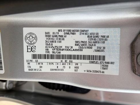 Used 2019 Ford Ranger Lariat w/ Equipment Group 501A Mid image 50