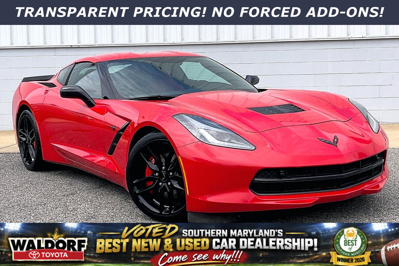 Used 2016 Chevrolet Corvette Stingray Coupe w/ 2LT Preferred Equipment Group RWD image 1