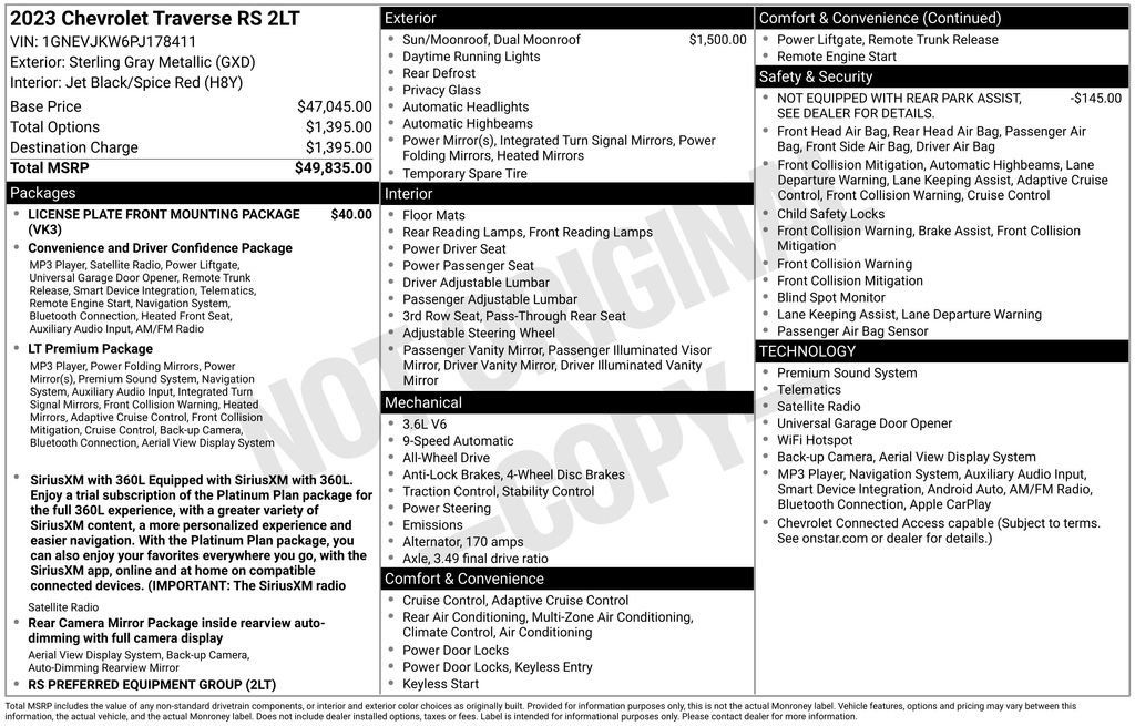 Used 2023 Chevrolet Traverse RS AWD/4WD image 28