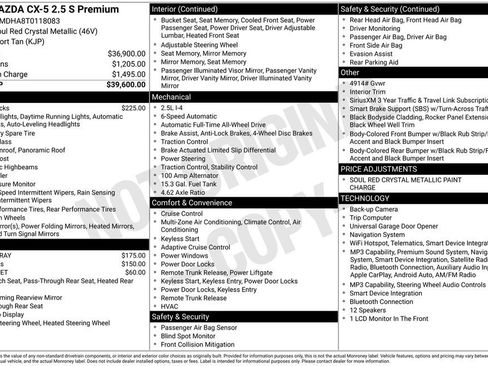 New 2026 MAZDA CX-5 2.5 S w/ Premium Package AWD/4WD image 35