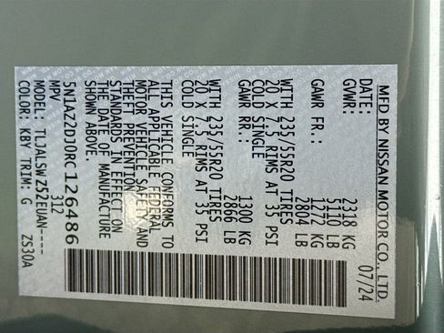 Used 2024 Nissan Murano Platinum w/ Cargo Package image 44