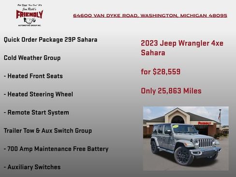 Used 2023 Jeep Wrangler Unlimited Sahara w/ Cold Weather Group AWD/4WD image 5