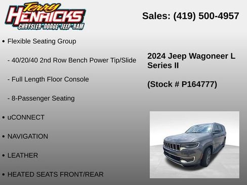 Used 2024 Jeep Wagoneer L Series II w/ Flexible Seating Group AWD/4WD image 12