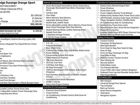 Used 2022 Dodge Durango R/T w/ Quick Order Package 22F RWD image 65