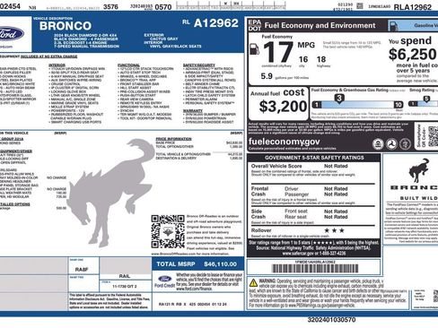 Certified 2024 Ford Bronco Black Diamond image 16