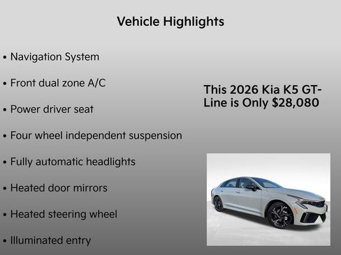 New 2026 Kia K5 GT-Line image 5