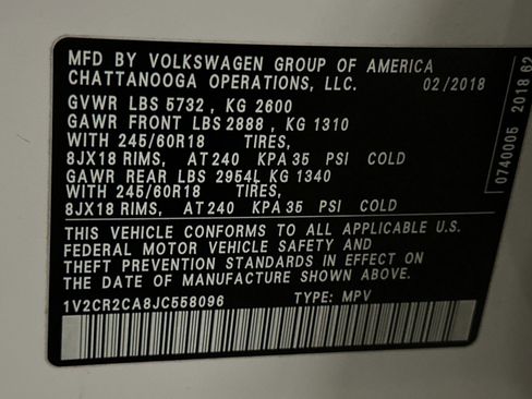 Used 2018 Volkswagen Atlas SE image 28
