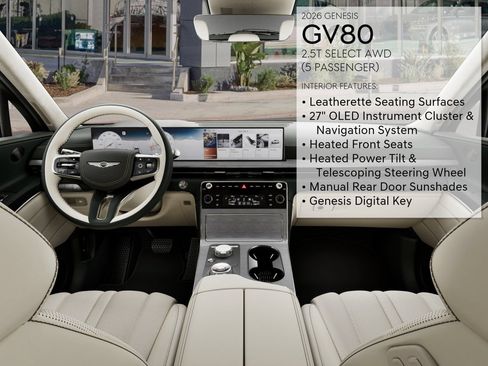 New 2026 Genesis GV80 2.5T Select AWD/4WD image 46