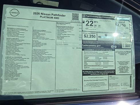 New 2026 Nissan Pathfinder Platinum image 46