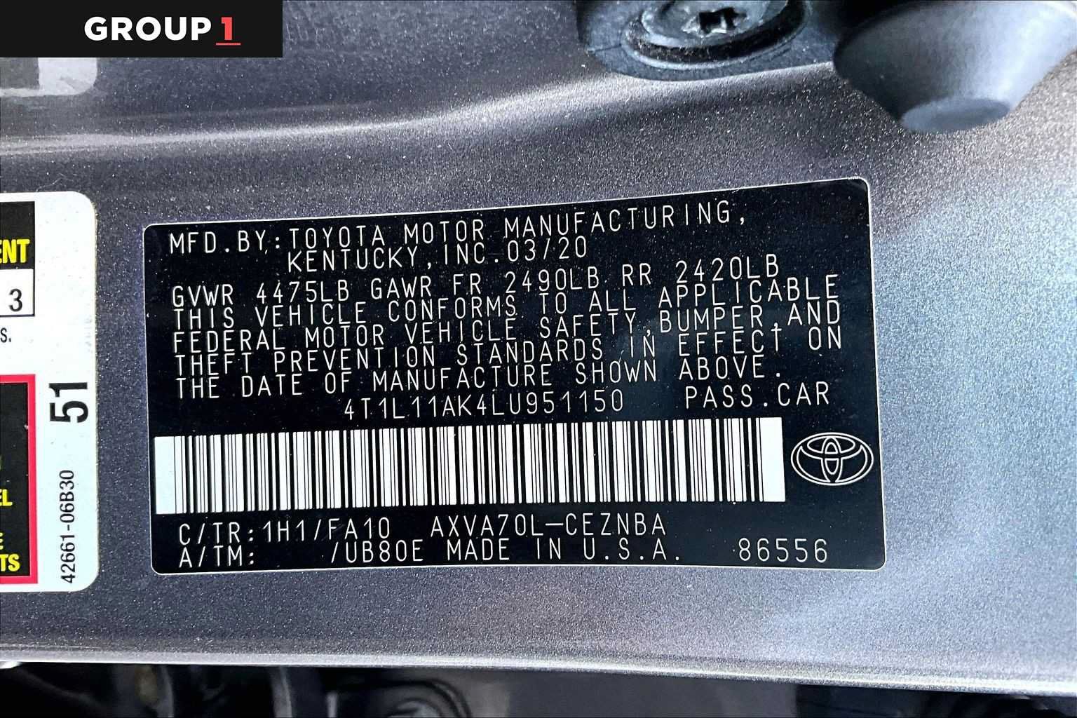 Certified 2020 Toyota Camry LE w/ Convenience Package FWD image 36