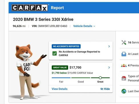 Used 2020 BMW 330i xDrive Sedan w/ Convenience Package AWD/4WD image 4