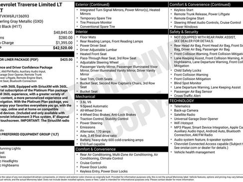 Used 2024 Chevrolet Traverse LT w/ LPO, Floor Liner Package AWD/4WD image 43