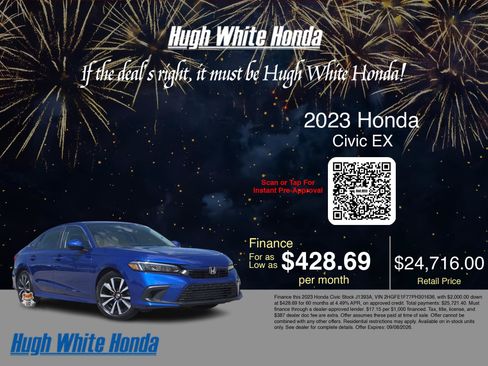 Used 2023 Honda Civic EX image 3