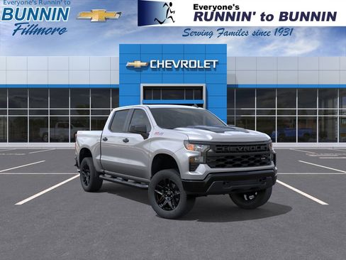 New 2026 Chevrolet Silverado 1500 Custom Trail Boss w/ Turbomax Blackout Package AWD/4WD image 1