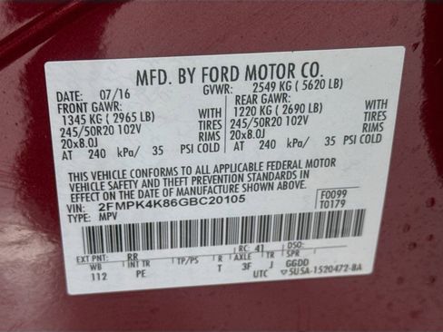 Used 2016 Ford Edge Titanium w/ Equipment Group 302A image 42