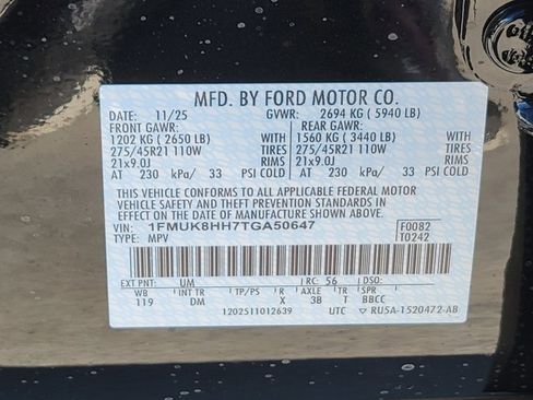 New 2026 Ford Explorer Platinum w/ LUX Leather Package image 13