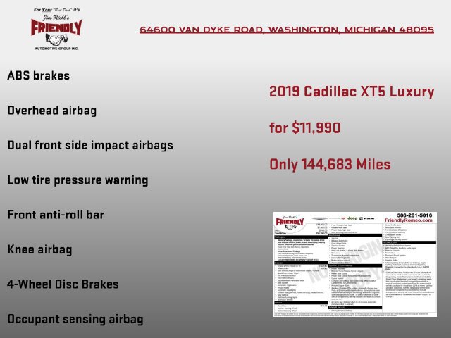 Used 2019 Cadillac XT5 Luxury FWD image 7