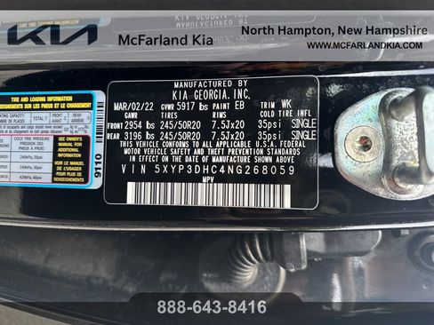 Used 2022 Kia Telluride EX w/ EX Premium Package AWD/4WD image 18