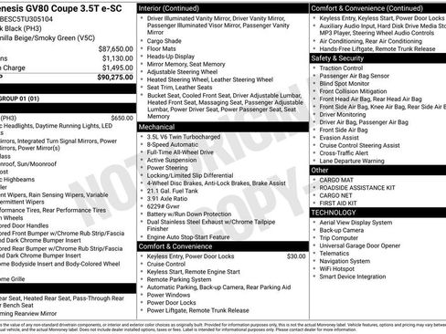 New 2026 Genesis GV80 3.5T e-SC image 5