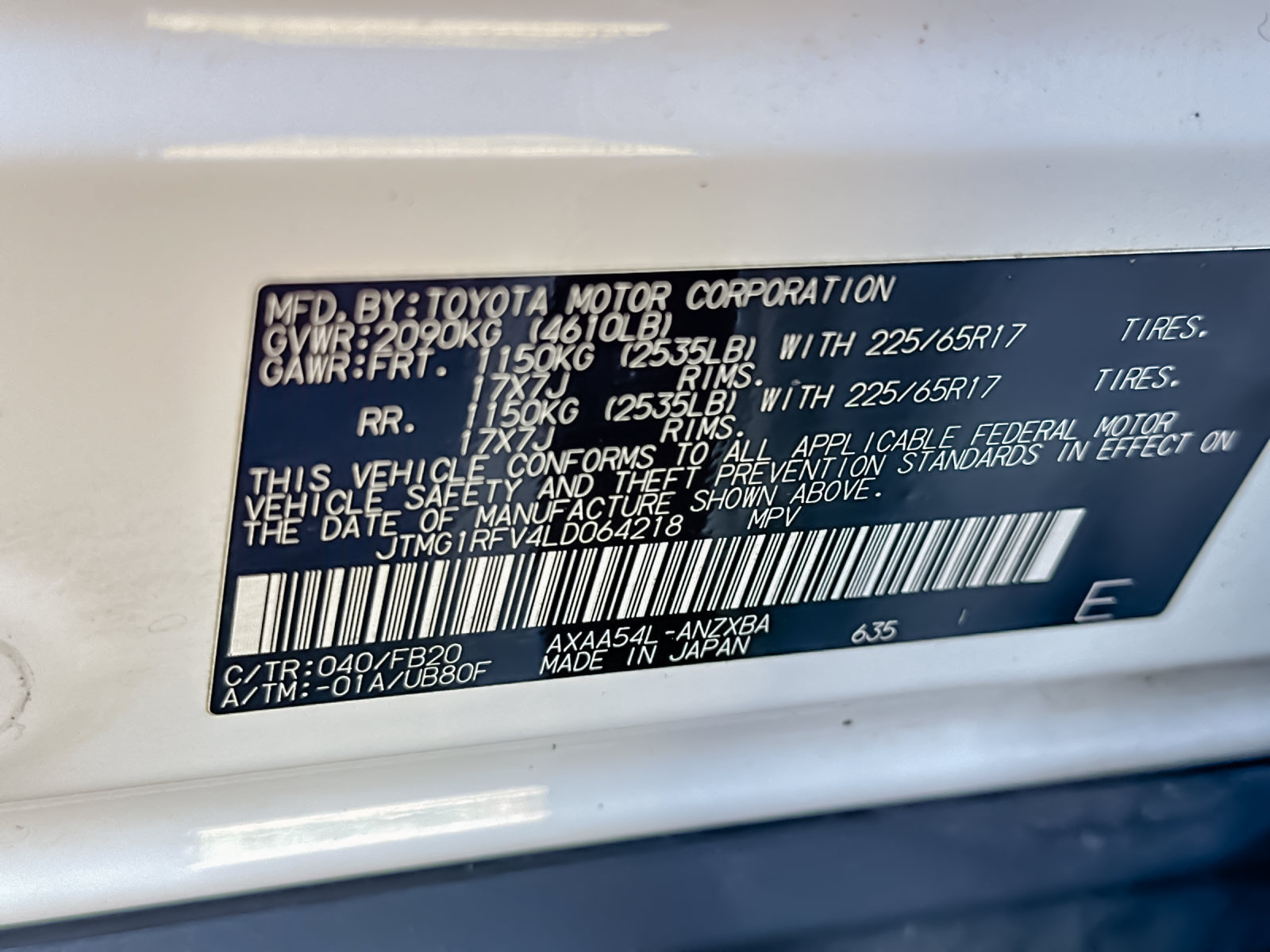 Used 2020 Toyota RAV4 LE w/ All Weather Liner Package AWD/4WD image 26