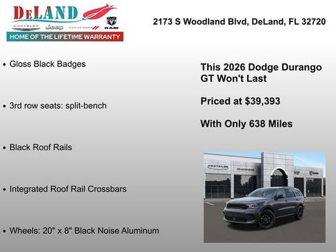 New 2026 Dodge Durango GT w/ Blacktop Package image 18