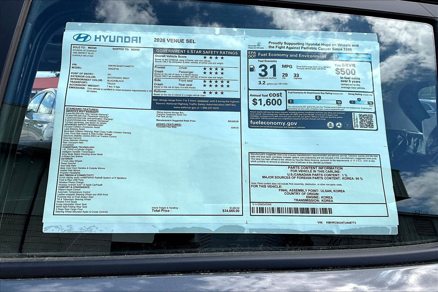 New 2026 Hyundai Venue SEL FWD image 17