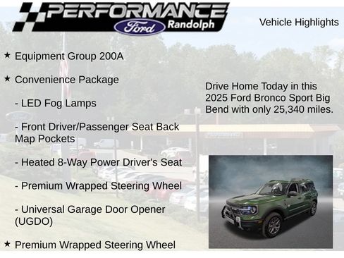 Certified 2025 Ford Bronco Sport Big Bend AWD/4WD image 8
