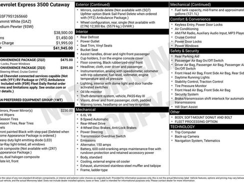Used 2025 Chevrolet Express 3500 w/ Power Convenience Package RWD image 31