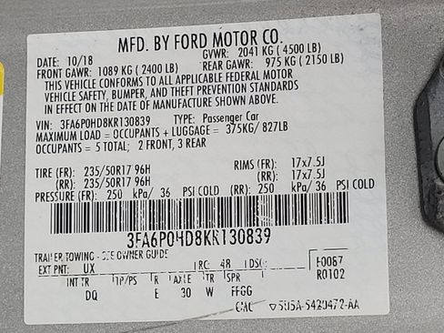 Used 2019 Ford Fusion SE FWD image 33