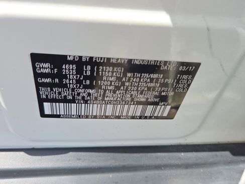 Used 2017 Subaru Outback 2.5i Touring w/ Popular Package #5A image 18