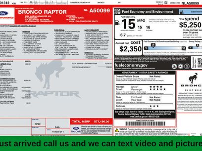 Used 2022 Ford Bronco Raptor