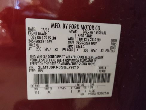 Used 2016 Lincoln MKX Select w/ Climate Package FWD image 33