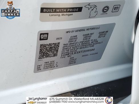 Certified 2026 Chevrolet Traverse RS w/ LPO, Floor Liner Package AWD/4WD image 37