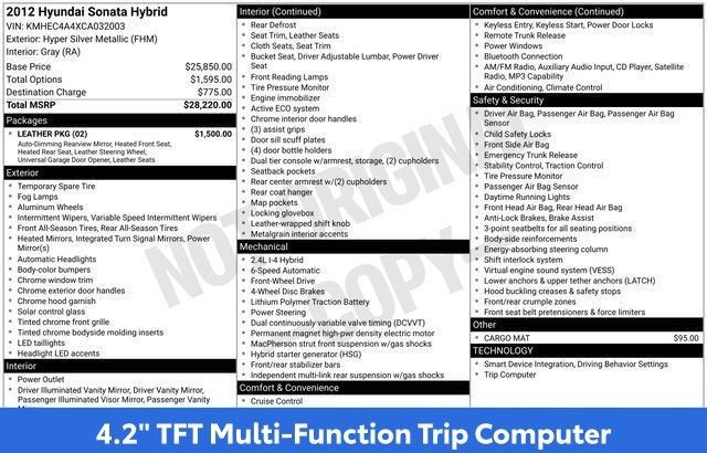 Used 2012 Hyundai Sonata Hybrid w/ Leather Pkg FWD image 37