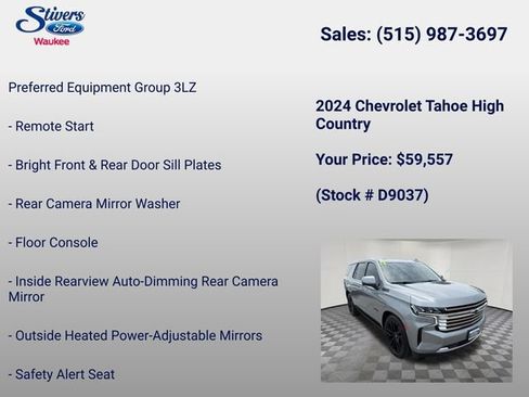 Used 2024 Chevrolet Tahoe High Country AWD/4WD image 16