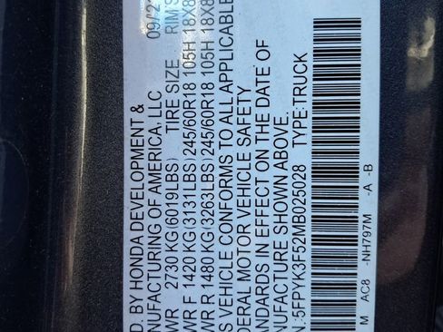 Used 2021 Honda Ridgeline RTL image 27