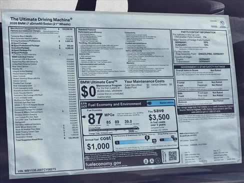 New 2026 BMW i7 xDrive60 w/ Executive Package AWD/4WD image 20