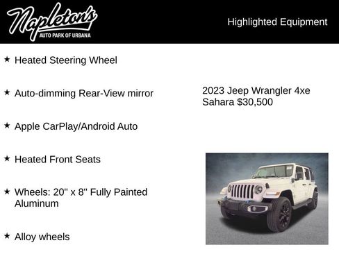 Used 2023 Jeep Wrangler Unlimited Sahara w/ Cold Weather Group AWD/4WD image 7
