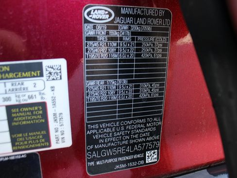 Used 2020 Land Rover Range Rover SV Autobiography Dynamic image 53