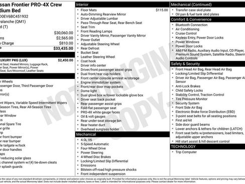 Used 2011 Nissan Frontier PRO-4X w/ Pro-4x Luxury Pkg image 7