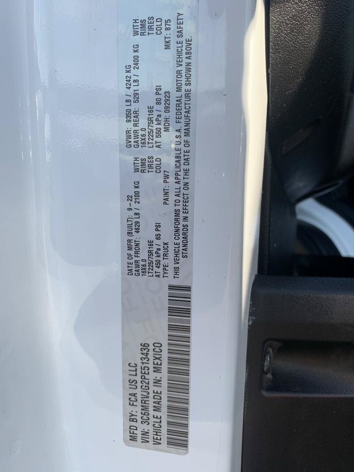 Used 2023 RAM ProMaster 3500 w/ Safety Group (A) FWD image 19