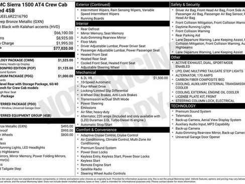 Used 2024 GMC Sierra 1500 AT4 w/ Technology Package AWD/4WD image 2