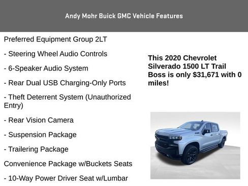 Used 2020 Chevrolet Silverado 1500 LT Trail Boss AWD/4WD image 17