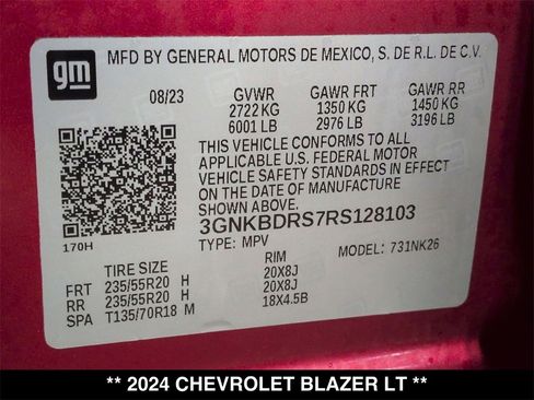 Used 2024 Chevrolet Blazer LT w/ LPO, Floor Liner Package image 29