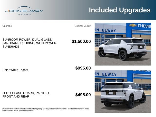 New 2026 Chevrolet Traverse RS AWD/4WD image 2