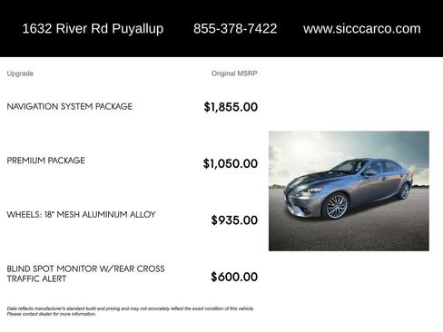 Used 2015 Lexus IS 250 w/ Navigation System Package RWD image 5