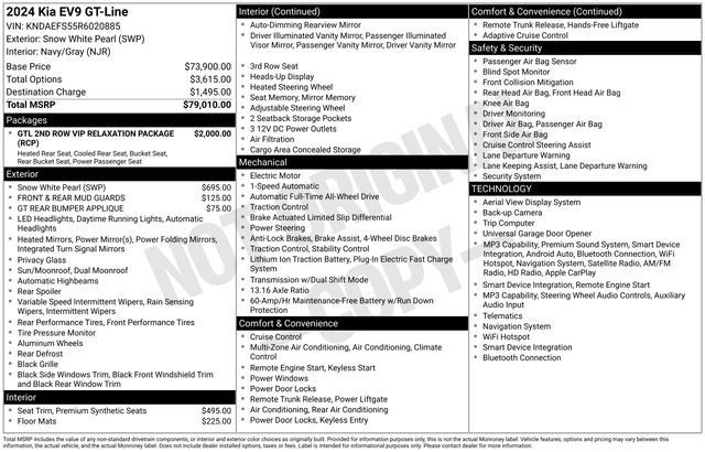 Certified 2024 Kia EV9 GT-Line AWD/4WD image 15