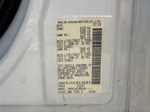 Used 2018 Nissan NV 2500 SV RWD image 12